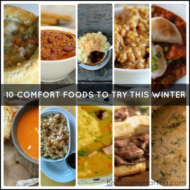comfort foods collage