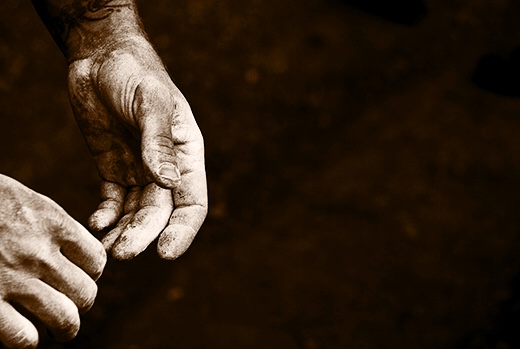 rock climber's hands. sandia mountains, albuquerque, new mexico.